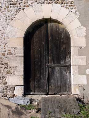 Grange : détail de la porte