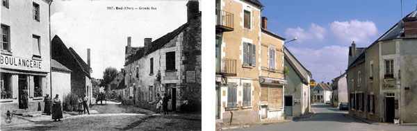 Carte postale et vue actuelle (comparaison)