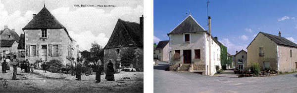 Carte postale et vue actuelle (comparaison)