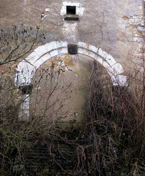 Détail du passage muré